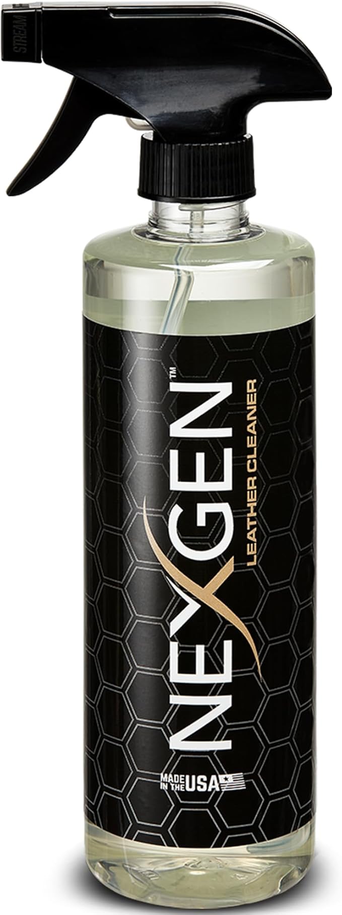 Nexgen Car Leather Cleaner - Quick Spray Car Interior Cleaner and Leather Restorer - Gentle Liquid Formula, Multi-Purpose Cleaner for Cars, Couch, Boots, Purses, and More (16 Oz)