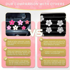 OBTANIM 6 PCS Car Air Vent Clips Colorful Daisy Flower Car Air Freshener Clip Air Conditioning Outlet Clip for Car Interior Decoration Accessories (2 Size, White, Pink, Red)