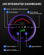 Cordless Vacuum Cleaner,500W 40KPa 60Mins Vacuum Cleaners for Home,Powerful Stick Vacuum With Green Light,Anti-tangle Wireless Vacumm, Rechargeable Vacuum for Pet Hair/Carpet/Hardwood Floor,Blue