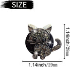 Bling Rhinestone Car Air Vent Clip,Dashboard Outlet Clip,Car Air Freshener Vent Clips,Car Air Conditioning Outlet Clip Decorative,Bling Car Accessories Car Interior Decoration Charm,Cute Car Decor (Cute kitten-BK)