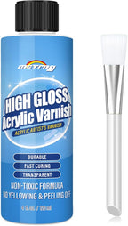 Gloss Varnish for Acrylic Painting, Artist's Acrylic Varnish, Non-Yellowing, Non-Toxic, Anti-Crazing, High Gloss Finish, Clear Coat for Artwork, for Pro & Hobby Artists