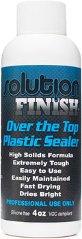 Solution Finish - Over The Top Plastic Sealer - Use for Car and Truck Detailing, Long Term Protectant for Plastic Trim, UV Resistant (4oz)