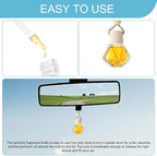 5PCS Hanging Car Air Freshener, Car Air Freshener Diffuser, 8ml Empty Glass Auto Oil Perfume Aromatherapy Diffuser Charms, Refillable Perfume Bottles for Most Vehicles (Rhombus, Style 1)