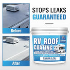 RV Roof Sealant RV Roof Coating RV Roof Sealant White 1 Gallon Waterproof Solar Reflective & Leak Repair for Trailers Campers Motorhomes