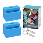 Morlike Silicone Seatbelt Secure Buckle Safety Cover Lock (BLUE2-2 PCAK)