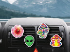 WIRESTER Set of 4 Fresh Scented Car Air Freshener Vent Clip, Decorative Accessories, Interior Decoration for Cars - Dogs, Cats, Animal