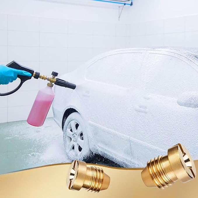 1.25 mm Foam Cannon Orifice Nozzle Tips, 1.25mm Universal Connector for Foam Sprayer, Washer Replacement Nozzles, Precision Foam Cannon Orifice for Car Wash and Garden Hose Use(2Pcs)