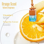 Car Air Fresheners 8ml Automotive Scents | 45-Days Long-Lasting Keep Fragrance | Automobile Hanging Diffuser Bottles | Remove Auto Odor Fresh Air for Men Home Deodorizer (Orange)