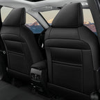 AOMSAZTO Custom Fit for Toyota Corolla Cross Hybrid 2023 2024 2025 Faux Leather Car Seat Covers Full Set Compatible Airbag Corolla Cross Hybrid S,SE,XSE Seat Protector Sedan Black