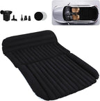 SUV Car Air Mattress – Inflatable Back Seat Bed with Electric Air Pump, Portable Camping Travel Sleeping Pad, Blow Up Car Bed (Black)