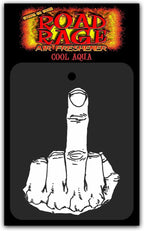 Middle Finger Road Rage Air Freshener - Cool Aqua Fragrance