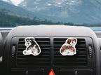WIRESTER Fresh Scented Car Air Freshener Vent Clip, Decorative Accessories, Interior Decoration for Cars - Cute Animal Butt, Cute Dog Cat, Dog Butt Looking Back, Dog Lying