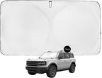 Windshield Sun Shade -Certified 99.87% UVB & 99.02% UVA Car Sun Shade. Award Winning Sunshade - Patented Technology | Compatible for Ford Bronco Sport (2021-2026) | Car Shades by Kinder Fluff