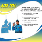 Star Trek: The Original Series Spock Live Long and Prosper Air Freshener, Berry Scent | Provides Long-Lasting Fragrance, Odor Eliminator for a Clean Room, Car, Office | Novelty Science Fiction Gifts