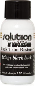 Solution Finish - Black Plastic & Vinyl Trim Restorer - Use for Car and Truck Detailing, No Wet Look, Instantly Revives Color to Trim, Bumpers, Mud Flaps, Etc., Black (1 oz)