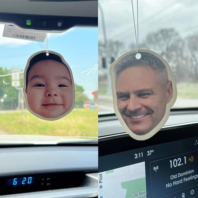 Custom Air Freshener for Car,Double Side Photo Personalized Car Air Freshener Various Scents for Car, Office, Wardrobe, Bathroom (Pack of 9, Personalization)