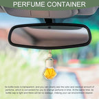 5PCS Hanging Car Air Freshener, Car Air Freshener Diffuser, 8ml Hanging Essential Oil Diffuser Bottle, Auto Interior Cute Glass Empty Perfume Bottle Ornament for Most Vehicles (Rhomb)
