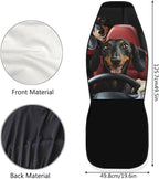 Dachshund Driver Car Seat Cover Front Seats Only,Lightweight Driver Seat Cover All Season Bucket Seat Covers for Cars Trucks and SUVs