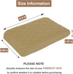 Car Center Console Cover, Memory Foam Car Armrest Cushion, Beige Auto Arm Rest Pad, Leather Arm Rest Covering Car, Hand Rest Pillow for SUV/Truck/Vehicle (Beige)