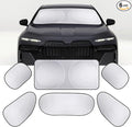 Six Piece Car Window Glass Sunshade Kit, Reflective Interior Privacy Protection Sunscreen Heat Shield, Modification Replacement Parts, Universal for Most Cars, Trucks, SUVs (Silver)