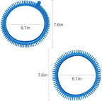 AMI PARTS 896584000-143 Blue Front Tires Kit with Super Hump& 896584000-082 Blue Standard Back Tire Replacement Part for Pool Cleaners(Pack of 2 Each)