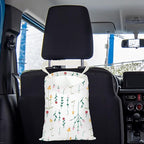 Car Trash Bag Car Garbage Bag Hanging Cars Trash Can Floral Spring Decor Waterproof Cars Back Seat Organizer for Vehicle Travelling Camping