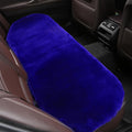 OGLAND Fluffy Genuine Australia Sheepskin Car Seat Cover for Auto Fur Interior Accessories with Soft Fuzzy Wool Non-Slip (Blue, Back)
