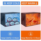 CIVJET 2PK Insulated Food Delivery Bag, XXX-Large Insulated Grocery Bags, Cooler bags, Food Carrier Catering Bag, Commercial Food Warmer bag for Delivery Drivers, Black