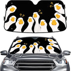 GENANY Silly Goose Windshield Sun Shade for Car SUV Truck (55x30 Inches), Front Window Visor for Windows, Protector Blocks UV