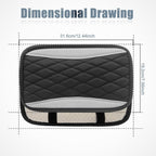 Car Center Console Cover, Universal Leather Waterproof Armrest Seat Box Cover Protector, Comfortable Car Decor Accessories Fit for Most Cars, Vehicles, SUVs-Gray
