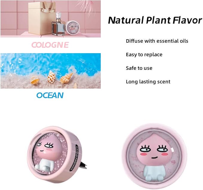 DAYUJIAN Cartoon Car Air Fresheners Astronaut Automotive Air Outlet Cute Car Diffuser Creative Glowable Car Perfume Decoration Aromatherapy Ornament Car Vent Accessories