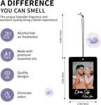 2PCS Picture Air Freshener for Car Rectangle, Drive Safe I Love You Personalized Air Freshener with Photo, Custom Car Accessories, Custom Picture Gifts for Cars Driver, Gifts for Husband