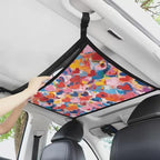 Multi-colored Heart Car Roof Storage Bag Car Seat Back Hanging Bag All Car Storage Organizers One-Size-Fits Tidy Pouch Pocket Storage for Small Items