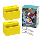Morlike Silicone Seatbelt Secure Buckle Safety Cover Lock | Keep Children Safe in Car Seat and Prevent Kids from Accidentally Unbuckling | Buckle Guard Fits Almost Vehicles(Yellow, 2 Pack)