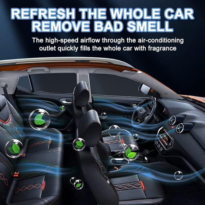 Car Air Fresheners Vent Clips 6 ct, Winter Scent, Long Lasting Up to 180 Days, Car Odor Eliminator