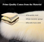 Winter Warmth: Universal Sheepskin Seat Cushion Cover - Natural Wool, for Cars, Trucks, SUVs & Vans - Cozy & Stylish Driving Companion Rear Wine Red