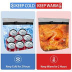 CIVJET 2PK Insulated Grocery Tote Bags, Large Reusable Cooler Bags with Zipper, Leakproof Thermal Shopping Bags for Food Delivery, Beach, Travel, Uber Eats & Picnic, Collapsible Personalized