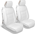 Classic Faux Leather Front Seat Covers – 2-Piece Set for Cars, Trucks & SUVs – Semi-Universal Fit, Napa Style Cushion with Interior Protector – Stylish, Durable, Easy to Install