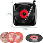 Record Player Car Vent Clips Air Freshener Retro Style Album Cover Car Air Conditioning Outlet Clip Fragrance Diffuser Car Interior Decoration Accessories, Black