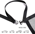 Dog Car Net Barrier - Universal Fit Sturdy Mesh, Easy to Install, Convenient for Air Conditioning, Easy to Clean & with Flexible Bungee Cords for Seat Movement