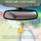 5PCS Hanging Car Air Freshener, Car Air Freshener Diffuser, 8ml Hanging Essential Oil Diffuser Bottle, Auto Interior Cute Glass Empty Perfume Bottle Ornament for Most Vehicles (Oblateness)