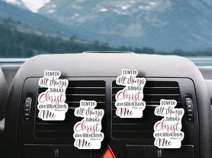 WIRESTER Set of 4 Fresh Scented Car Air Freshener Vent Clip, Decorative Accessories, Interior Decoration for Cars - Dogs, Cats, Animal
