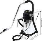30L/8Gal Commercial Carpet Cleaner, 1000W Wet Dry Upholstery Cleaner Machine with Long Flat/Dust/Water Vacuum Head, Professional 3in1 Floor Cleaning Machine Extractor Vacuum for Carpet Sofa Curtain