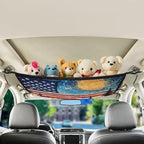 Moon USA Flag Car Roof Storage Bag Car Organizer for Car Seat Multi-Purpose Car Bag Storage Box Organizer Pouch Pocket Can Hold Mobile Phone, Wallet, Glasses