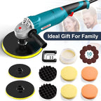 ENEACRO Polisher, Rotary Car Buffer Polisher Waxer, 1600W 7-inch/6-inch Variable Speed 1500-3500RPM, Detachable Handle Suitable for Boat,Car Polishing and Waxing