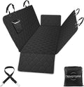Dog Car Seat Cover for Back Seat 100% Waterproof, Long-Lasting and Soft Nonslip Backseat Cover for Cars, SUVs and Trucks, 600D Oxford Fabric, Black-White, Standard (54" W x 59" L)