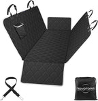 Dog Car Seat Cover for Back Seat 100% Waterproof, Long-Lasting and Soft Nonslip Backseat Cover for Cars, SUVs and Trucks, 600D Oxford Fabric, Black-White, Standard (54" W x 59" L)