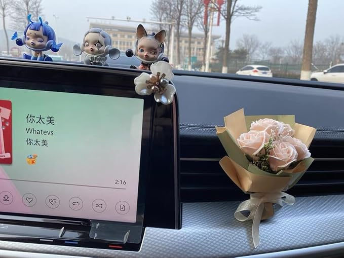 Car Flower Bouquet Air Freshener Vent Clips Mini Bouquet Dried Flower For Car and Household Decoration Car Vent Clip Auto Interior Accessories