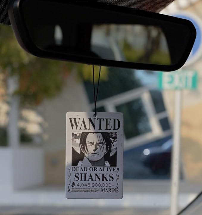 PumpCar 2 pieces shanks double-sided hanging Japanese anime vanilla-scented One Piece car air freshener Cool anime hanging air fresheners for rearview mirror Car Interior Accessories Household Gifts