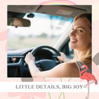 Bling Flamingo Car Air Freshener Vent Clip,Cute Pink Car Accessories,Rhinestone Auto Interior Dashboard Decoration for Women,Refillable Fragrance Diffuser